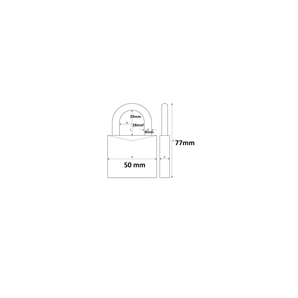Abus Brass Crémot 65 50 mm d'or - 7 cm