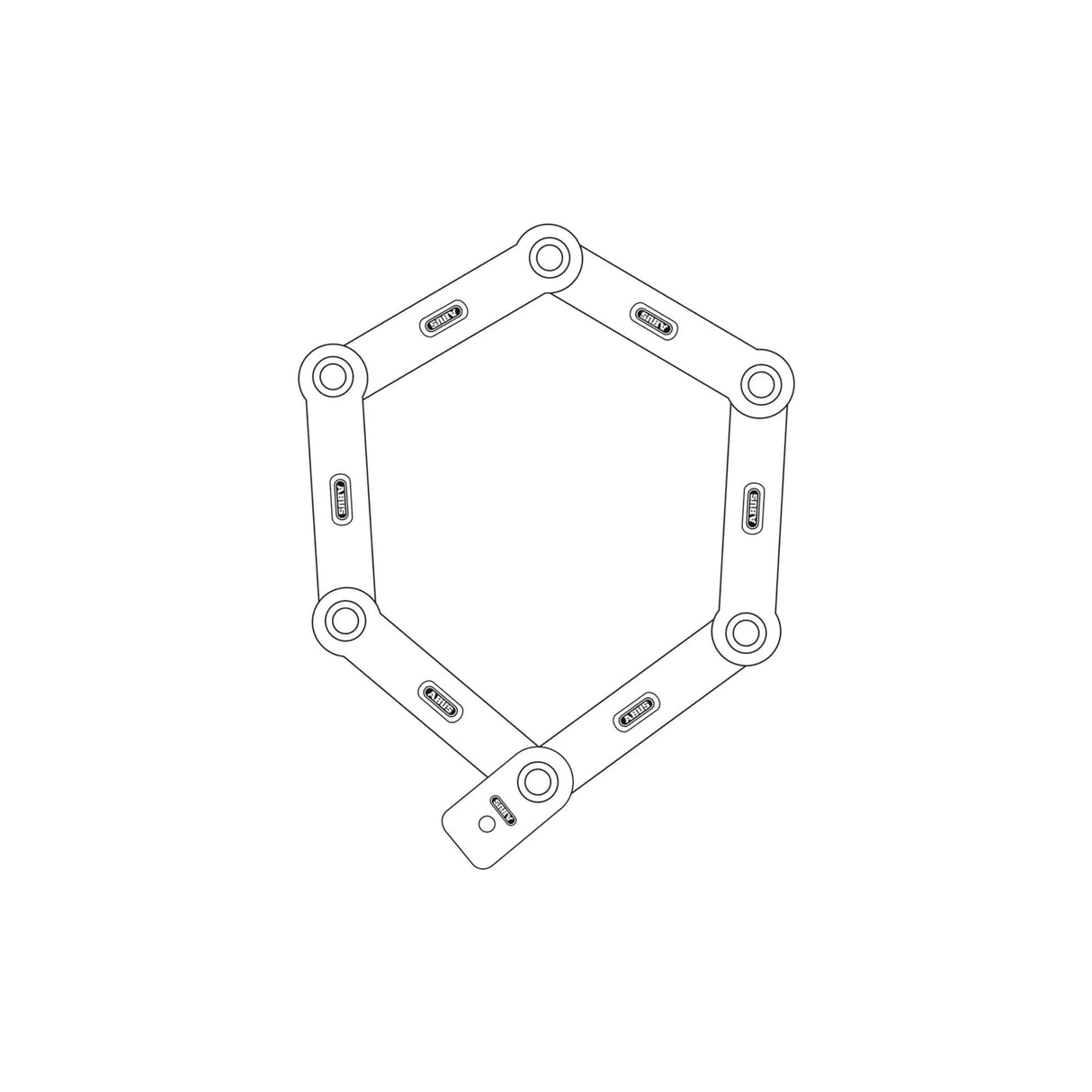 Abus bordo ugrip 5700 rouge 80cm fietslot