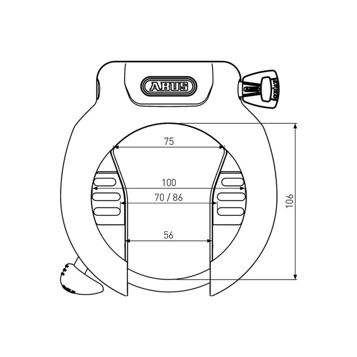 Antivol de cadre Abus pro amparo 4750s art 2 oem