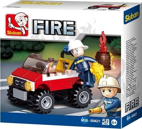 Jeep des pompiers de Sluban : 58 pièces (m38-b0621)