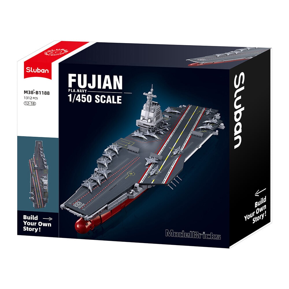 Porte-avions Fujian en briques modèle Sluban (M38-B1188)