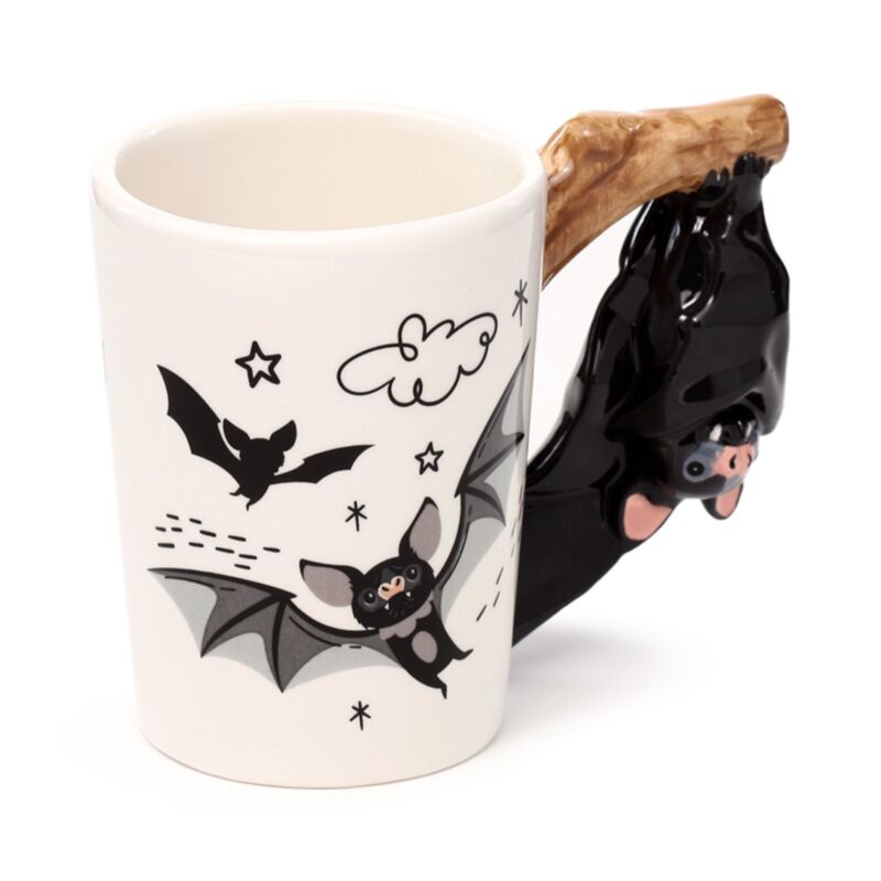 Mug en céramique avec anse en forme de chauve-souris