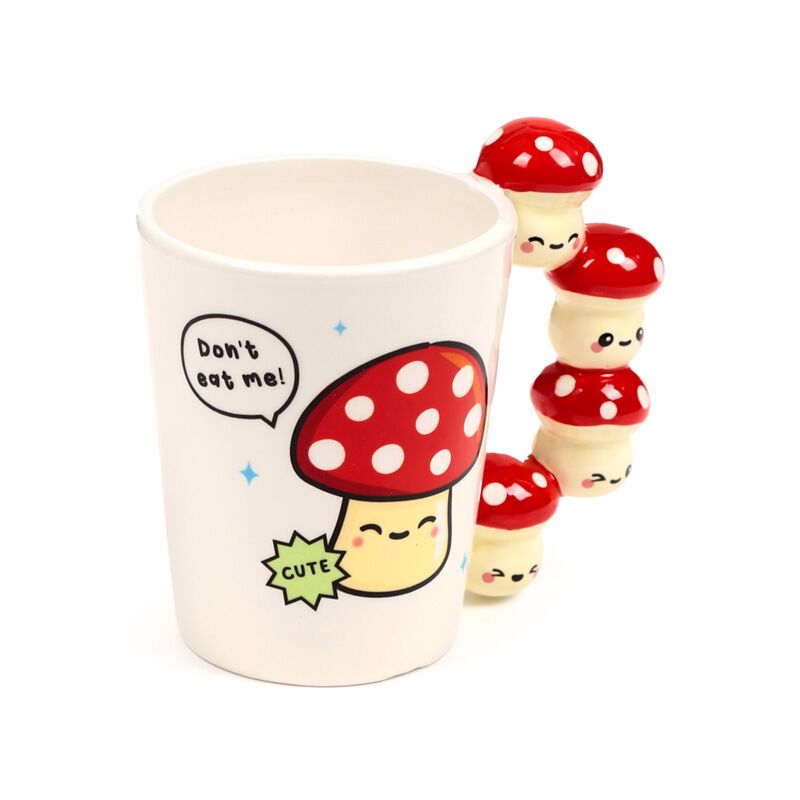 Jolie tasse à anse en forme de champignon