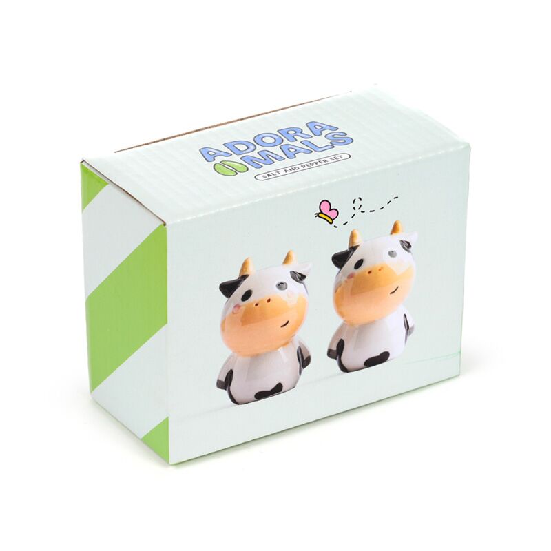Ensemble sel et poivre vache noir et blanc