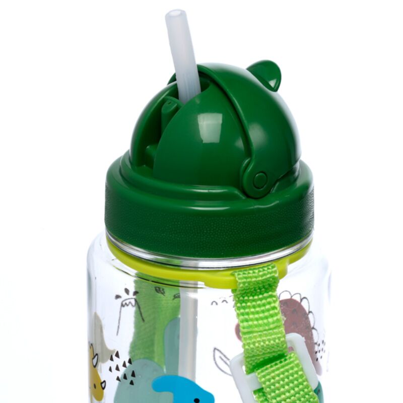 Gourde enfant Ecozen 450ml paille rabattable dinosaure jr