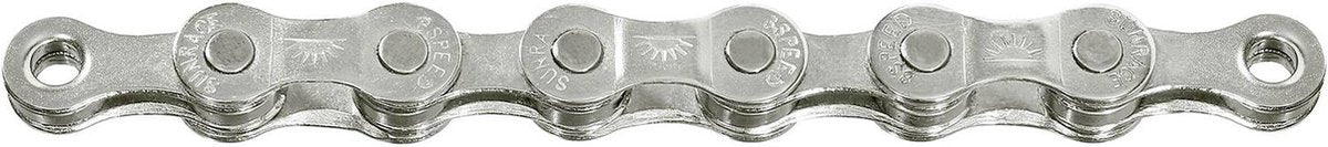 Collier Sunrace CNM84 - 8 -Speed, 116L, argent, chaîne de vélos en acier