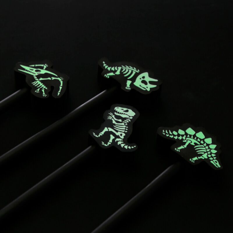 Squelette de dinosaure qui brille dans le noir - crayon gomme