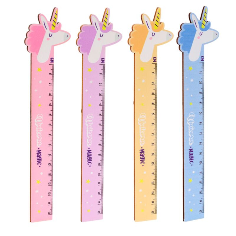 Règle magique en bois licorne 15cm