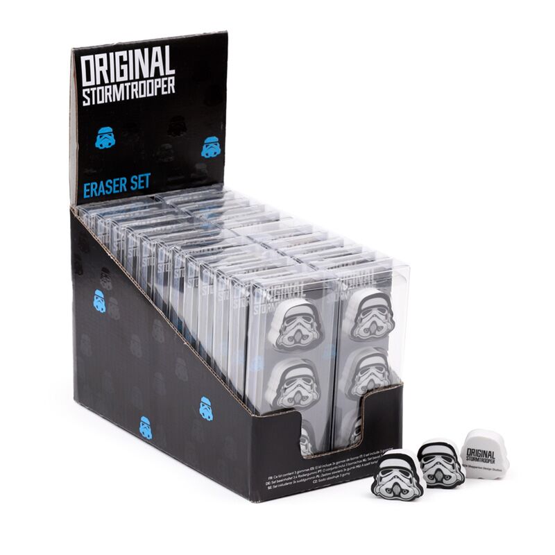 Lot de 3 gommes Stormtrooper originales