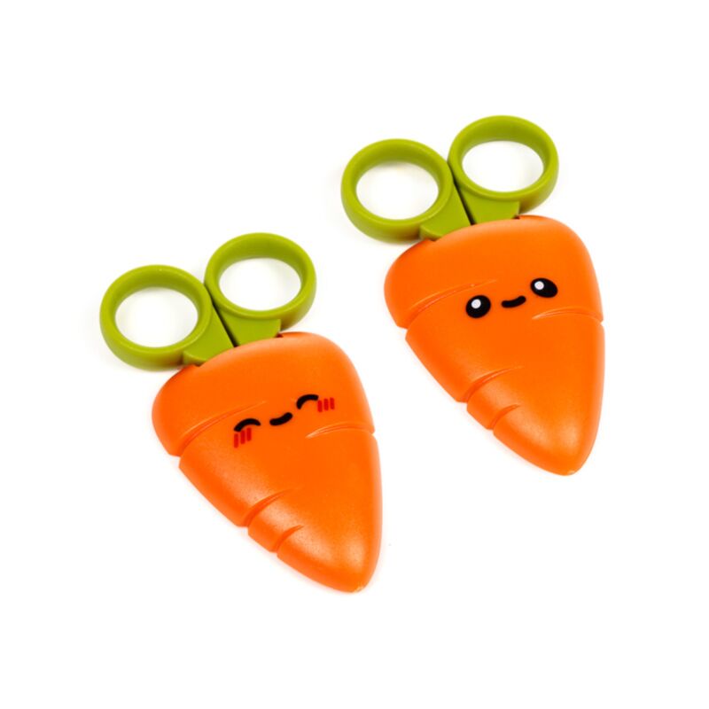 Ciseaux pour enfants Foodiemals cecil de carotte dans un support