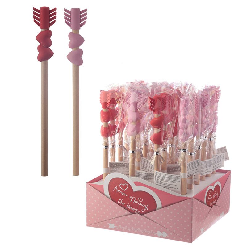 Flèche coeur - crayon gomme
