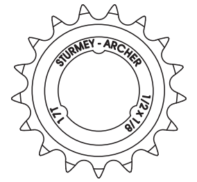 Sturmey-archer Europa n.v. Pignon SA 1 8 extra profond 17 dents
