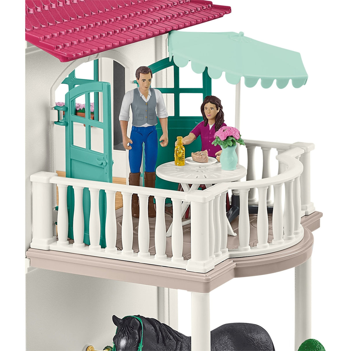 Ferme équestre au bord du lac du club équestre Schleich