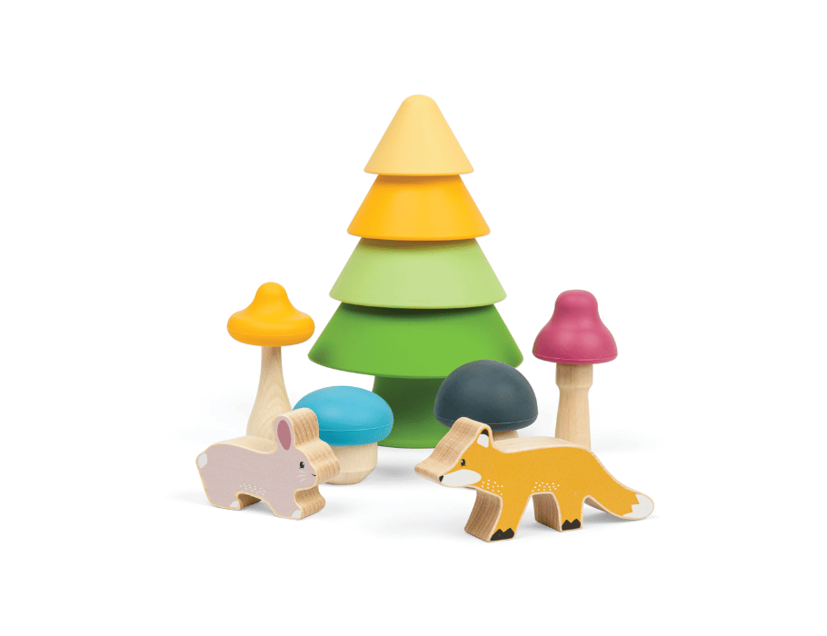 Jeu d'empilage Bigjigs - amis de la forêt - à partir de 12 mois
