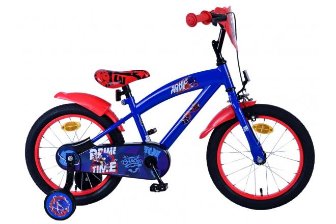 SONIC Prime Children's Bicycle - Boys - 16 pouces - rouge bleu