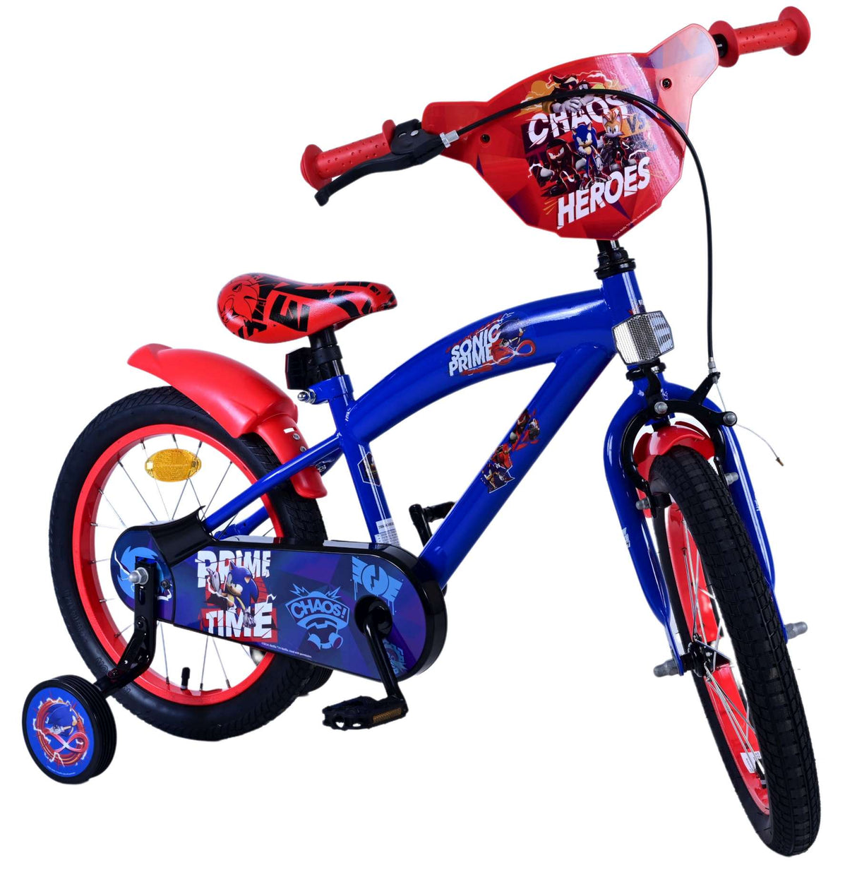 SONIC Prime Children's Bicycle - Boys - 16 pouces - rouge bleu