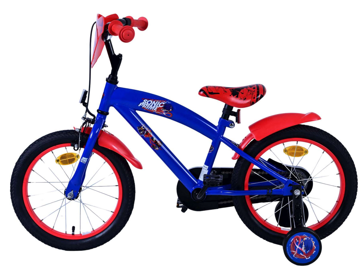 SONIC Prime Children's Bicycle - Boys - 16 pouces - rouge bleu