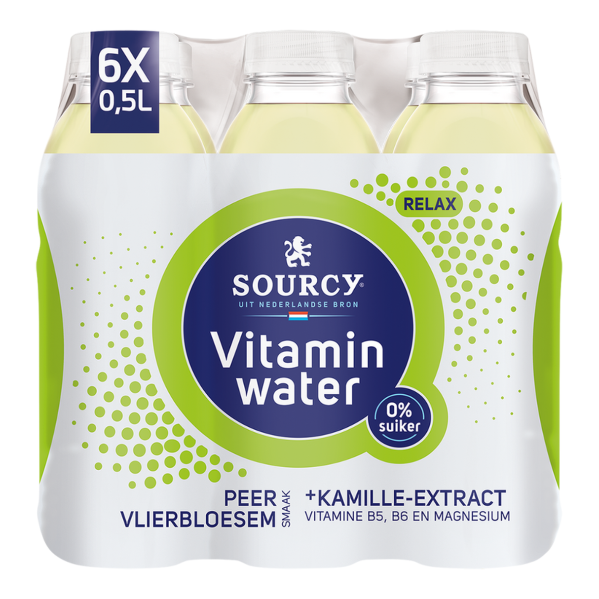 Eau vitaminée poire fleur de sureau relax (6x50cl)