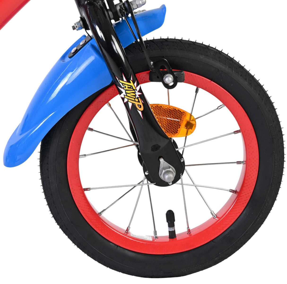 Vélo pour enfants Spiderman Spider-Man - garçons - 12 pouces - bleu rouge - deux freins à main