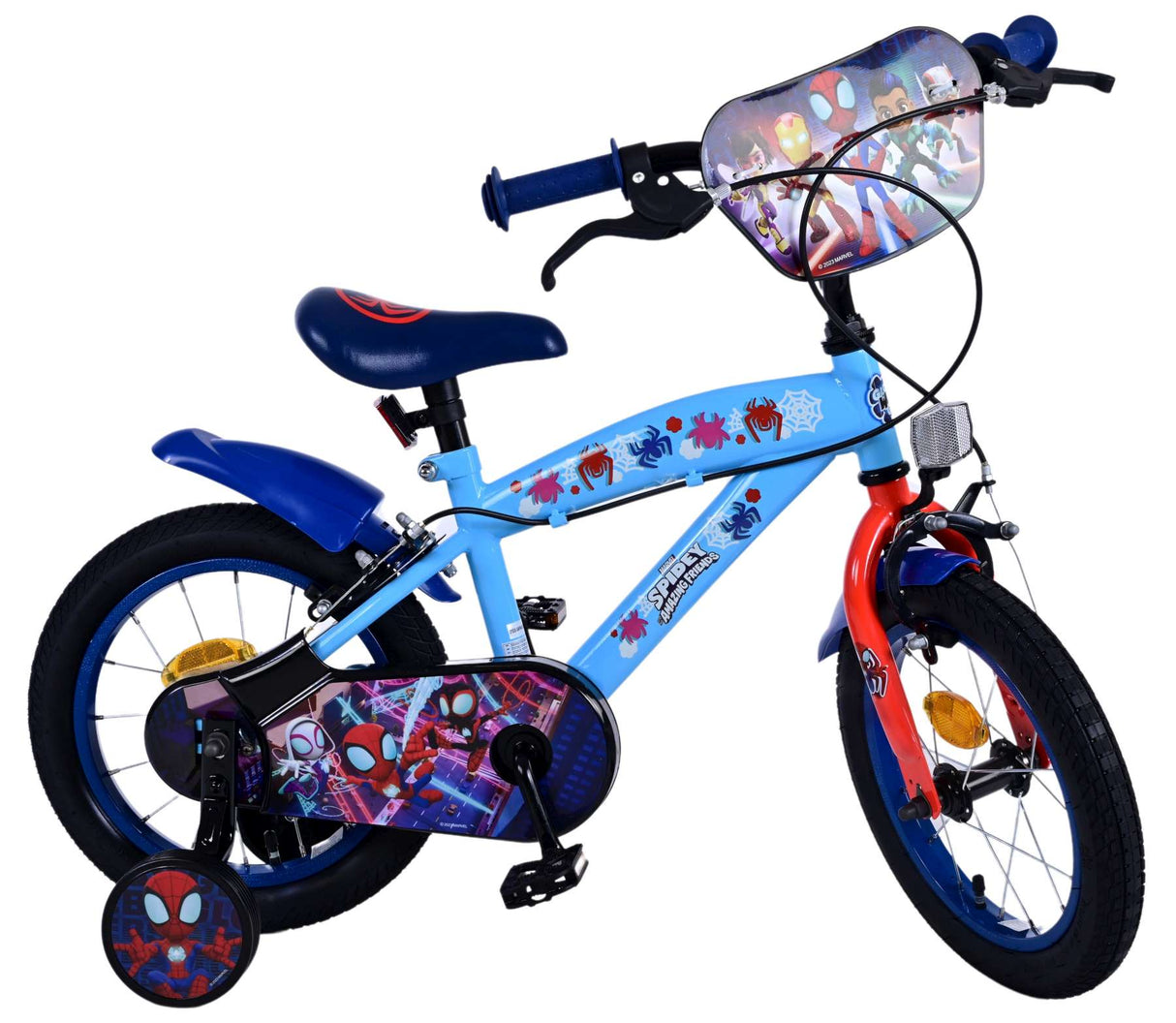 Spidey Children's Bicycle - Boys - 14 pouces - Bleu - deux freins à main