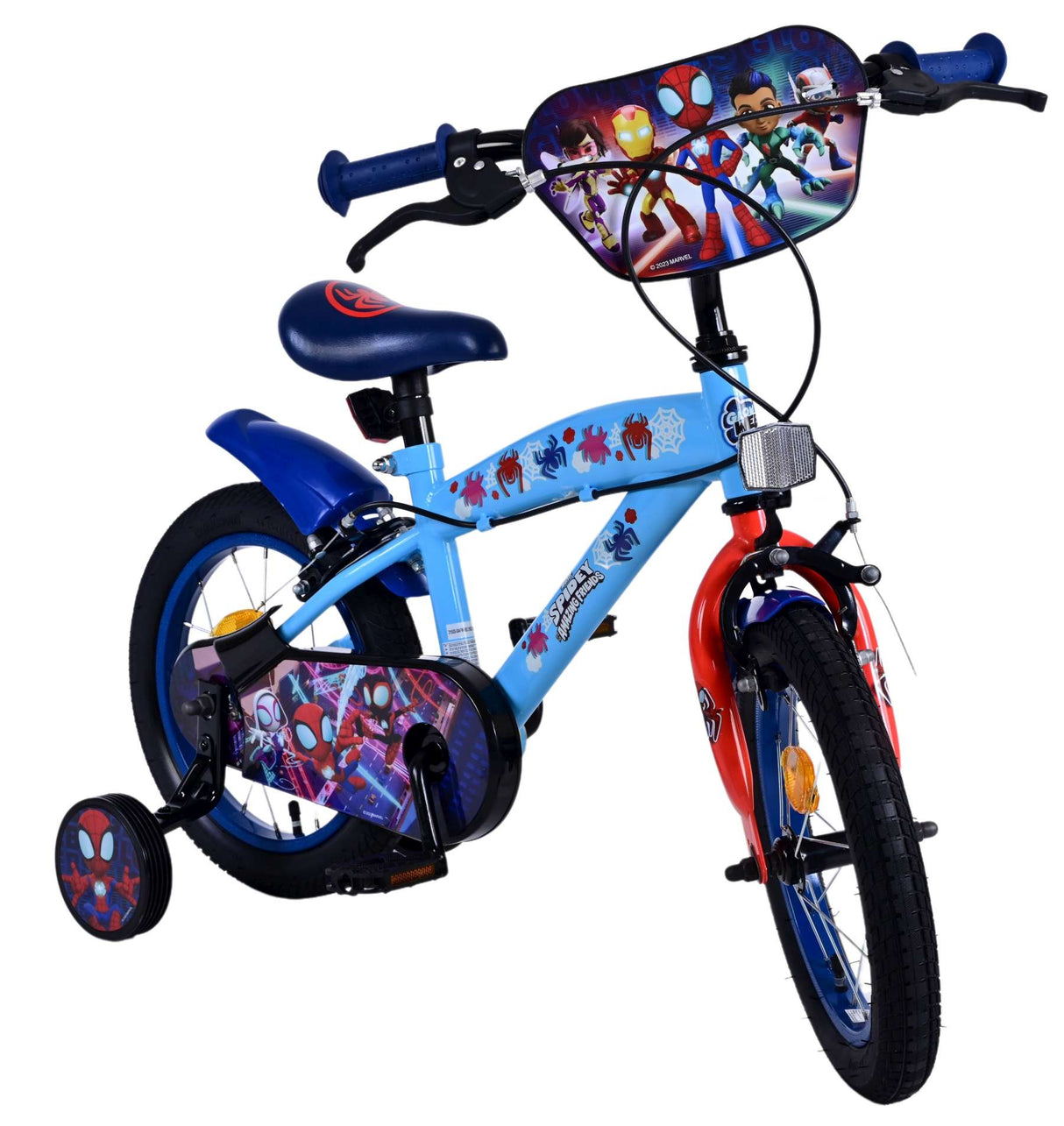 Spidey Children's Bicycle - Boys - 14 pouces - Bleu - deux freins à main