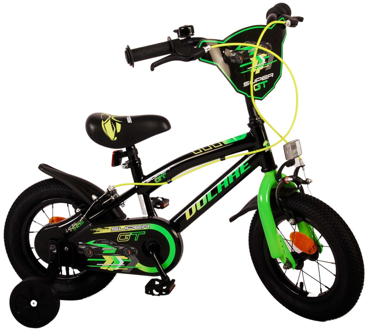 Volare Super GT Children's Bike - Boys - 12 pouces - vert - deux freins à main