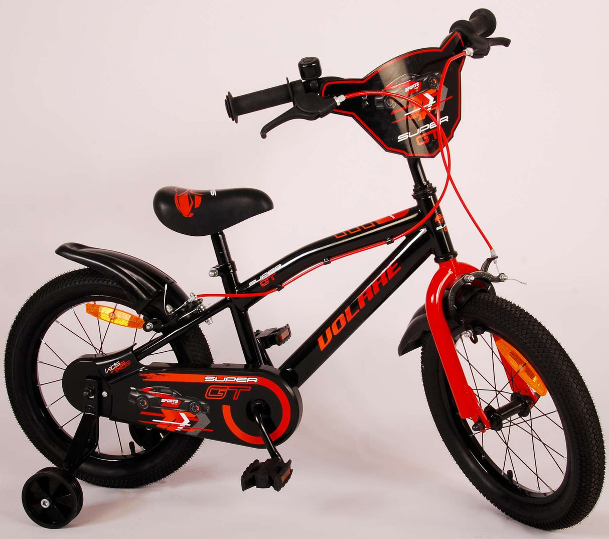 Volare Super GT Vélo pour enfants Garçons 16 pouces Rouge Deux freins à main