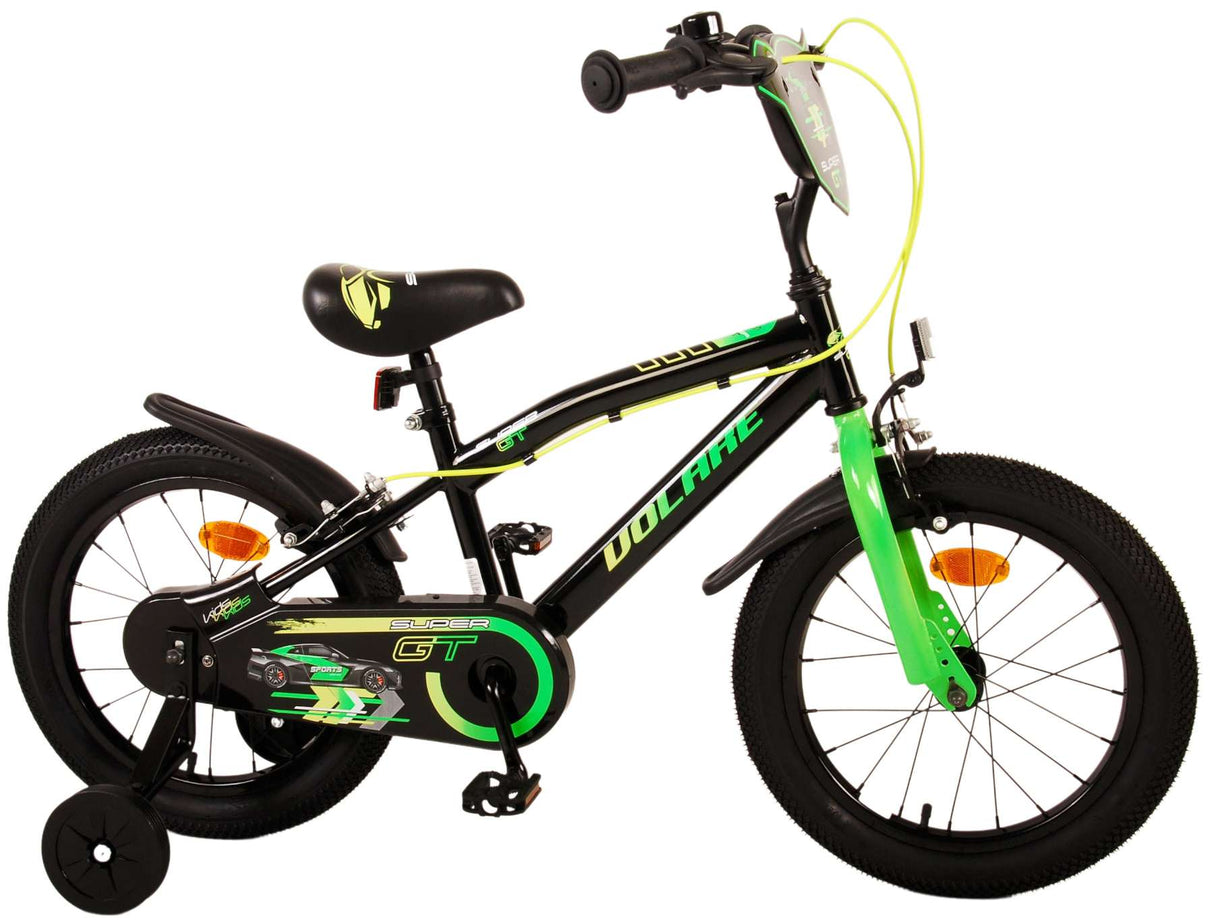 Vélo pour enfants Volare Super GT - Garçons - 16 pouces - Vert - Deux freins à main