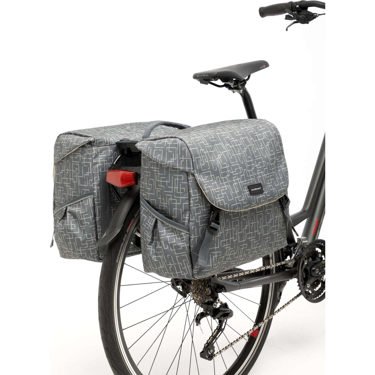 Mondi Joy Double Bicycle Bag - Racktime Snap -it - Water -Polyester-Polyester - 38L - Ivy Walnut