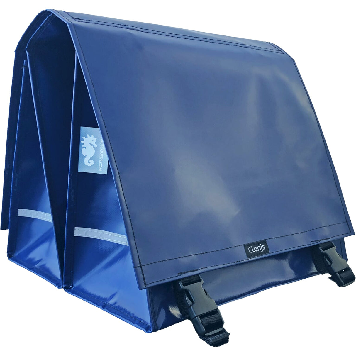 Sac à vélo double xl pvc 46l bleu foncé