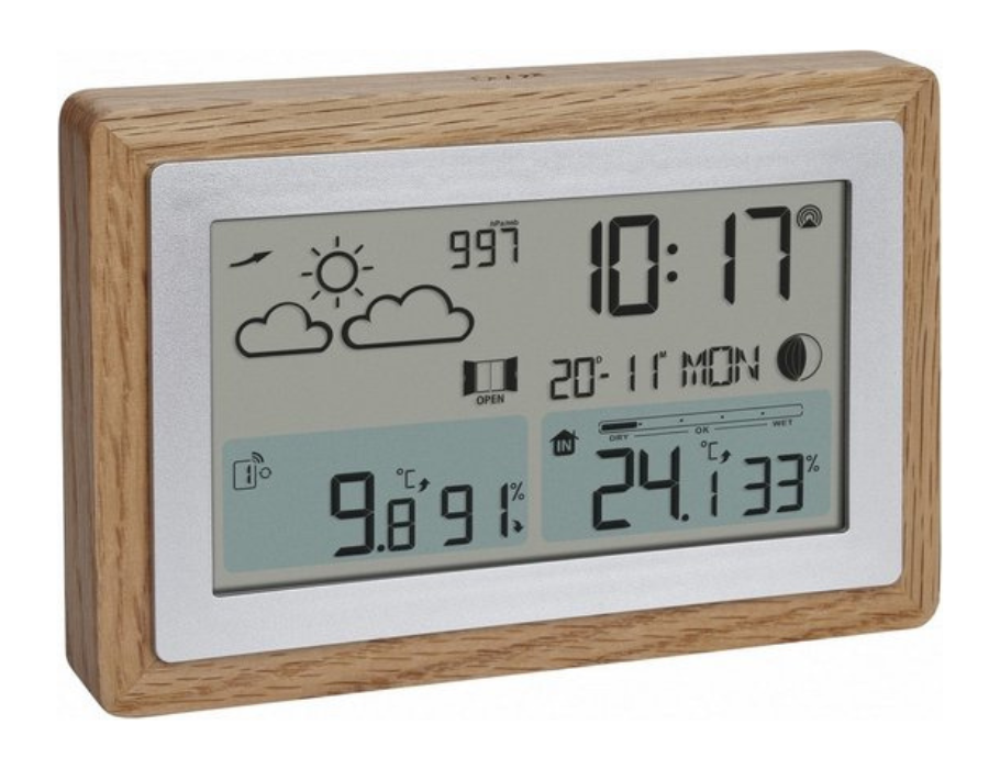 Station météo Tfa - sans fil - structure en chêne