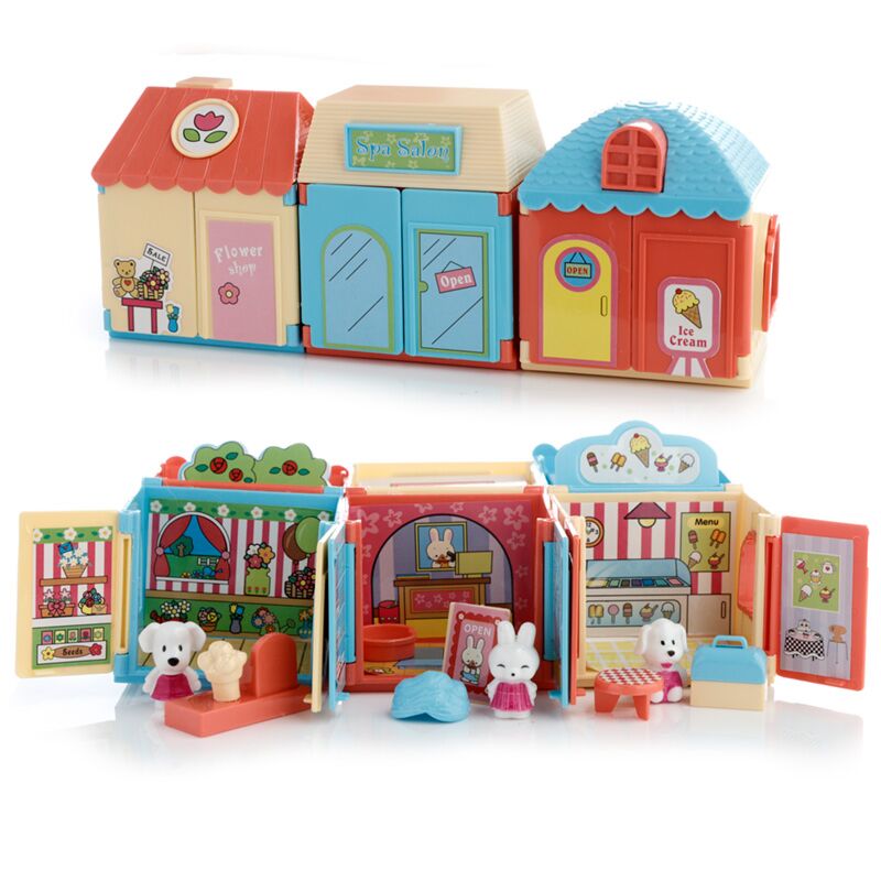 Ensemble mignon de maison de chiot