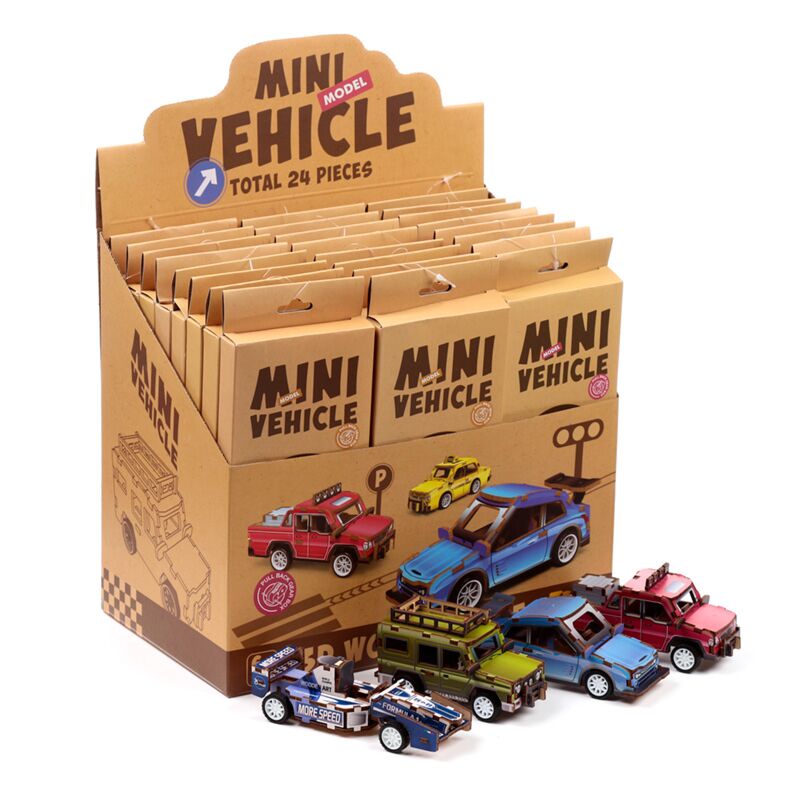Véhicules motorisés Puzzle enfant 3D en bois 48 pièces