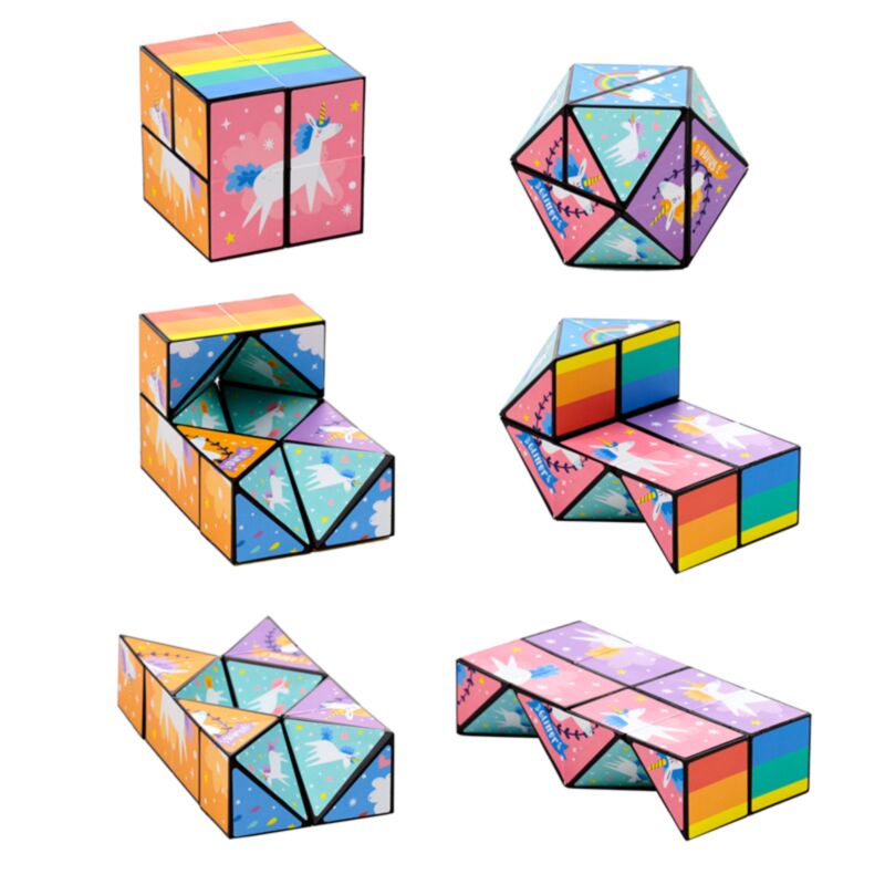 Jouet cube puzzle magique licorne