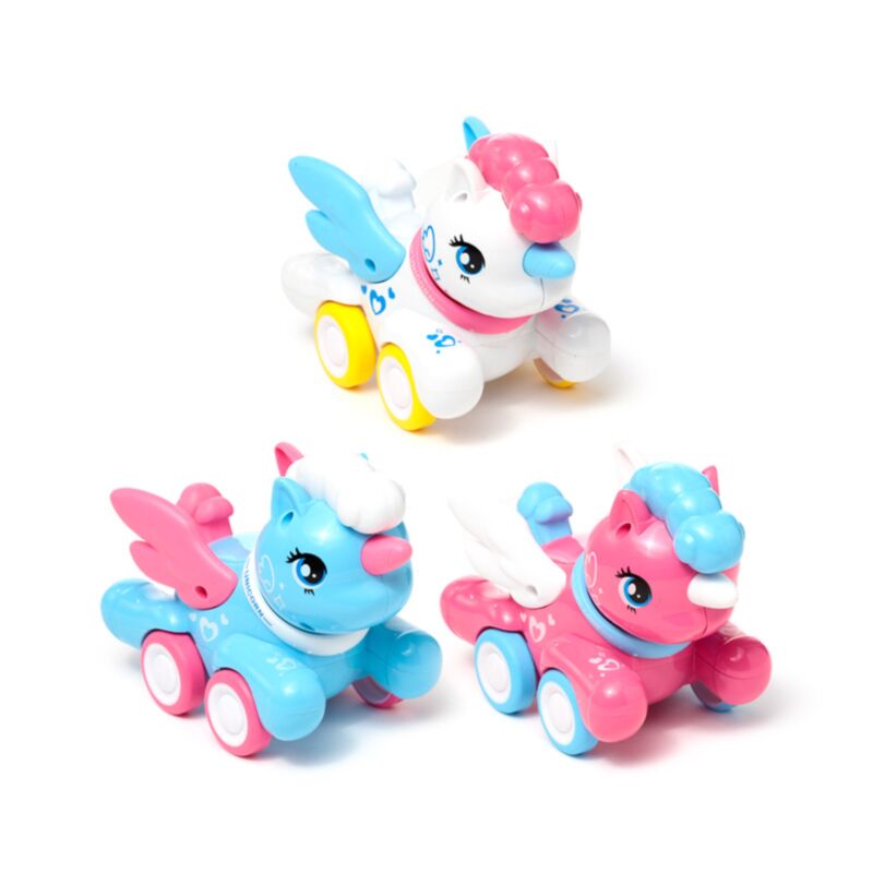 Jouet d'action licorne ailée Press Go
