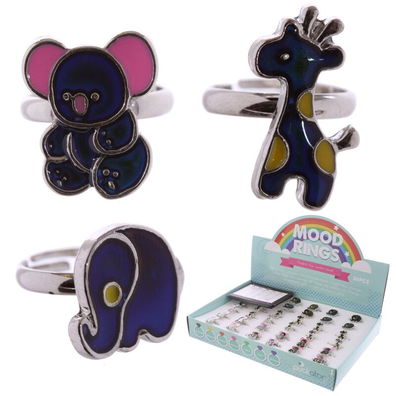 Bague d'humeur enfant animaux sauvages
