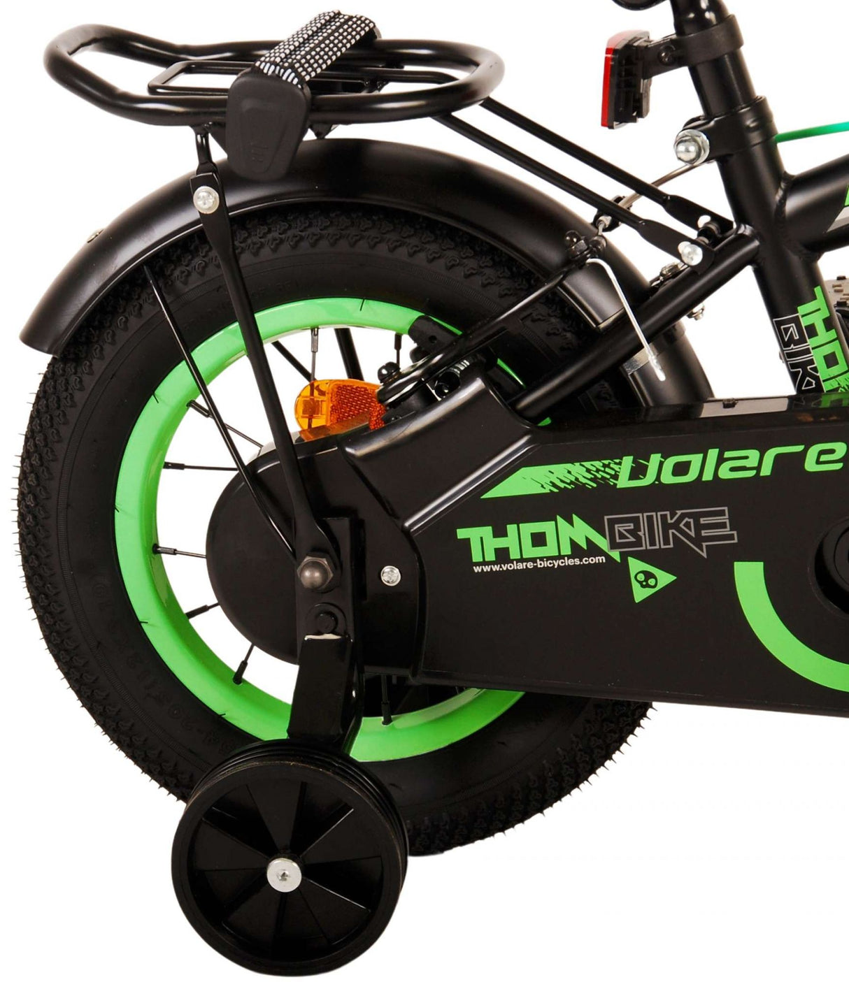 Volare Thombike Children's Bike Boys 12 pouces Black Green Two Hand freins