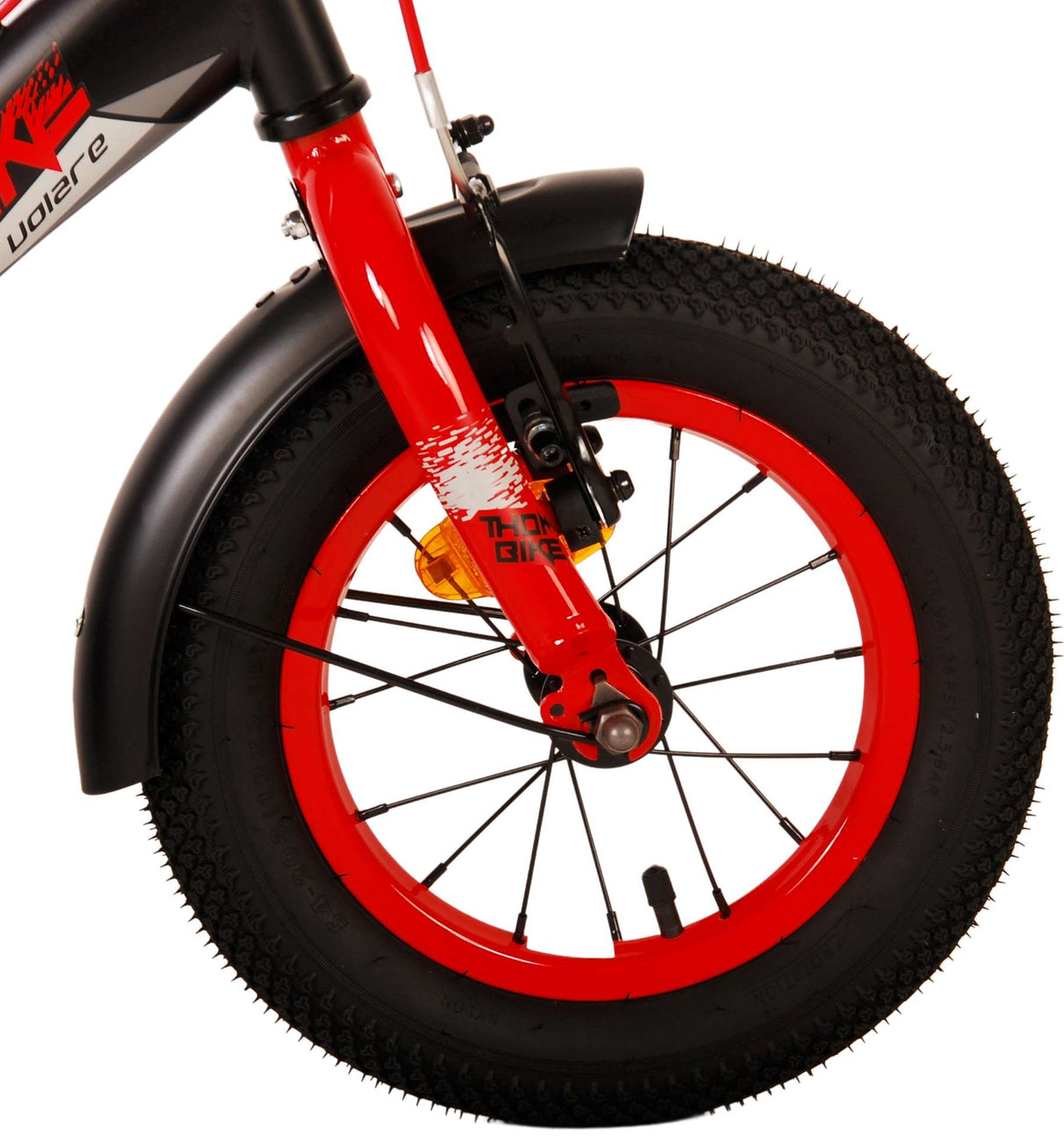 Volare Thombike Children's Bike Boys 12 pouces Black Red Two Hand freins