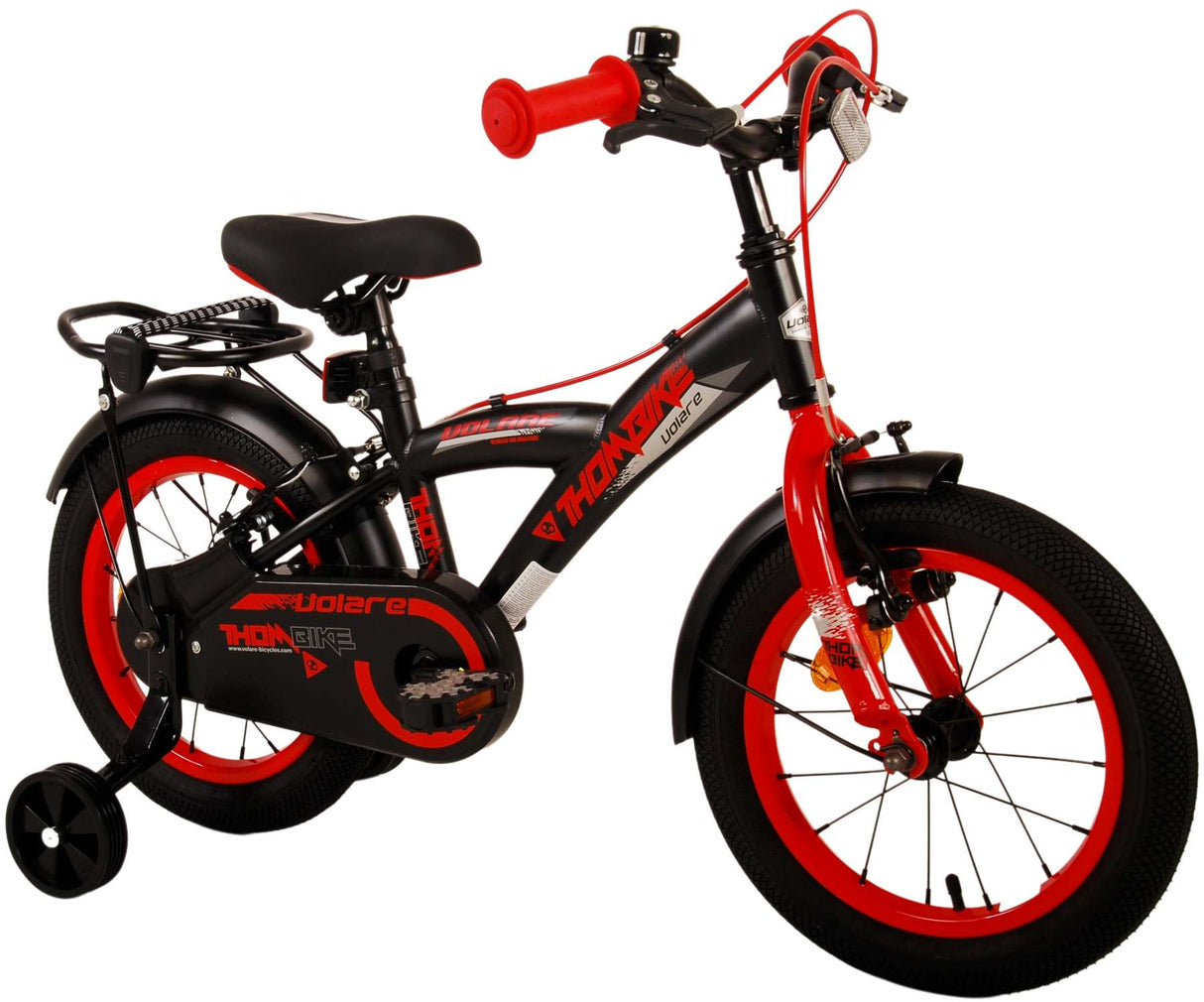 Volare Thombike Children's Bike Boys 14 pouces Black Red Two Hand freins