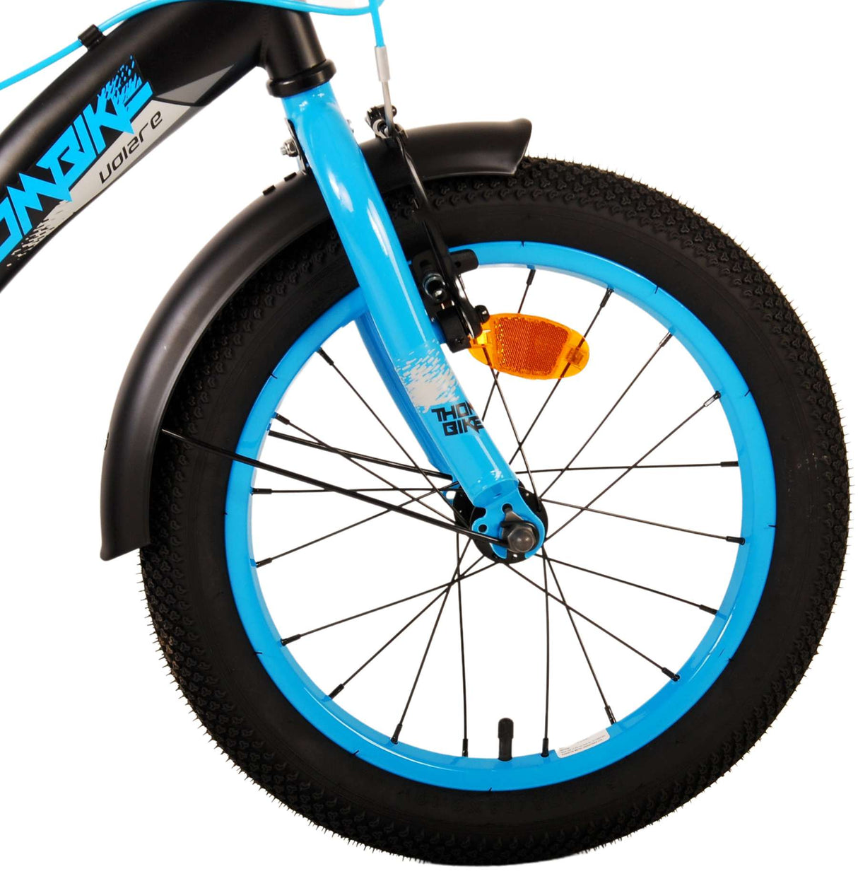 Vélo enfant Volare Thombike - Garçons - 16 pouces - Noir Bleu - Deux freins à main