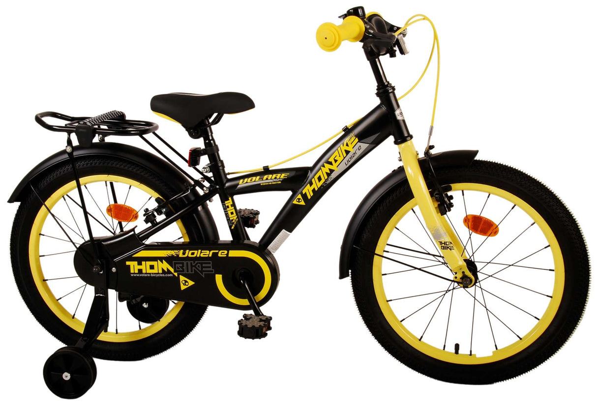 Volare Thombike Children's Bike Boys 18 pouces Black jaune deux main freins