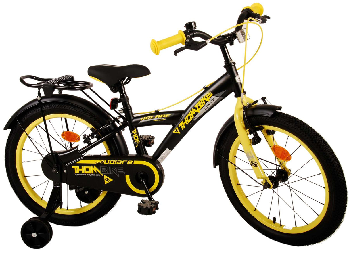 Volare Thombike Children's Bike Boys 18 pouces Black jaune deux main freins