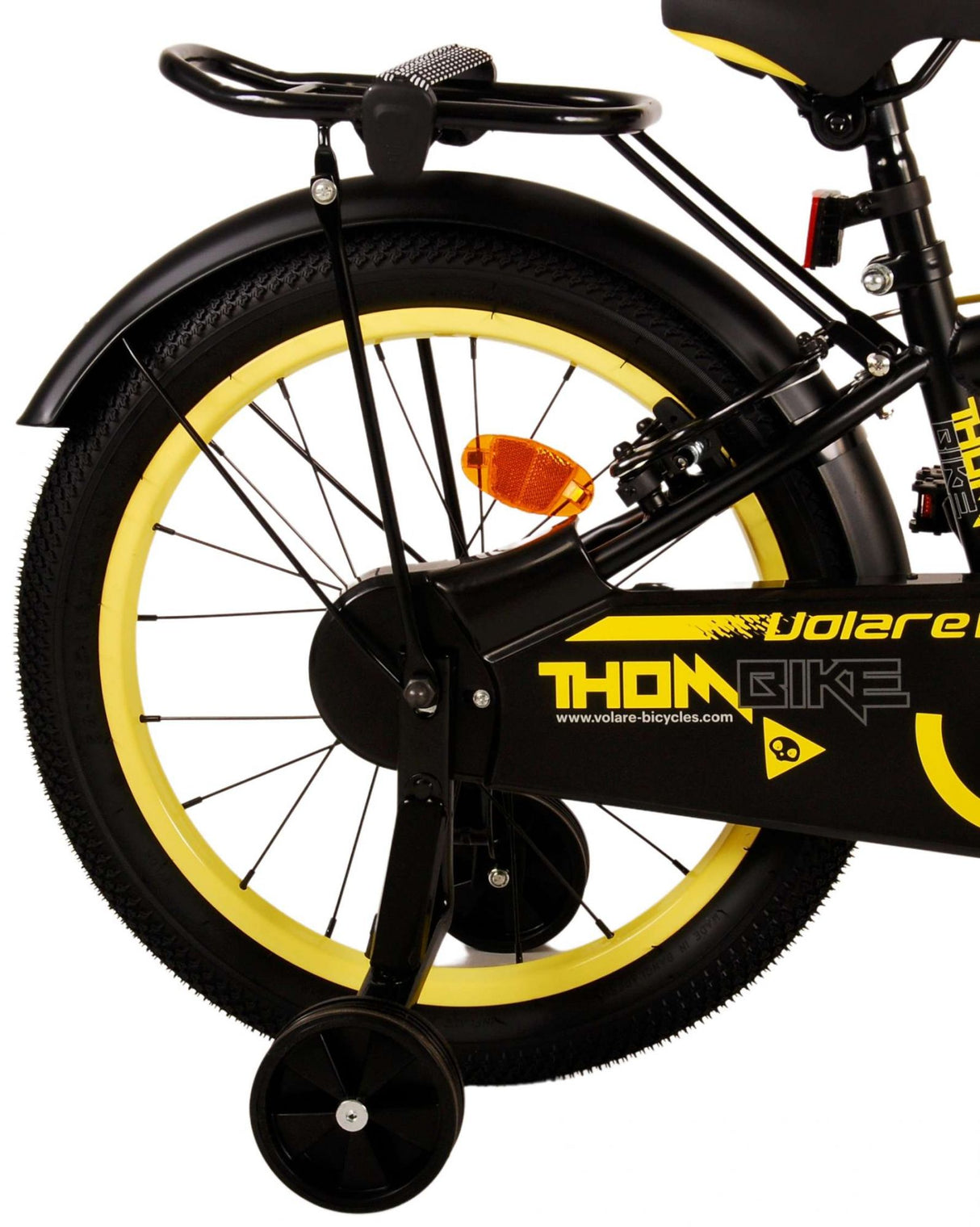 Volare Thombike Children's Bike Boys 18 pouces Black jaune deux main freins