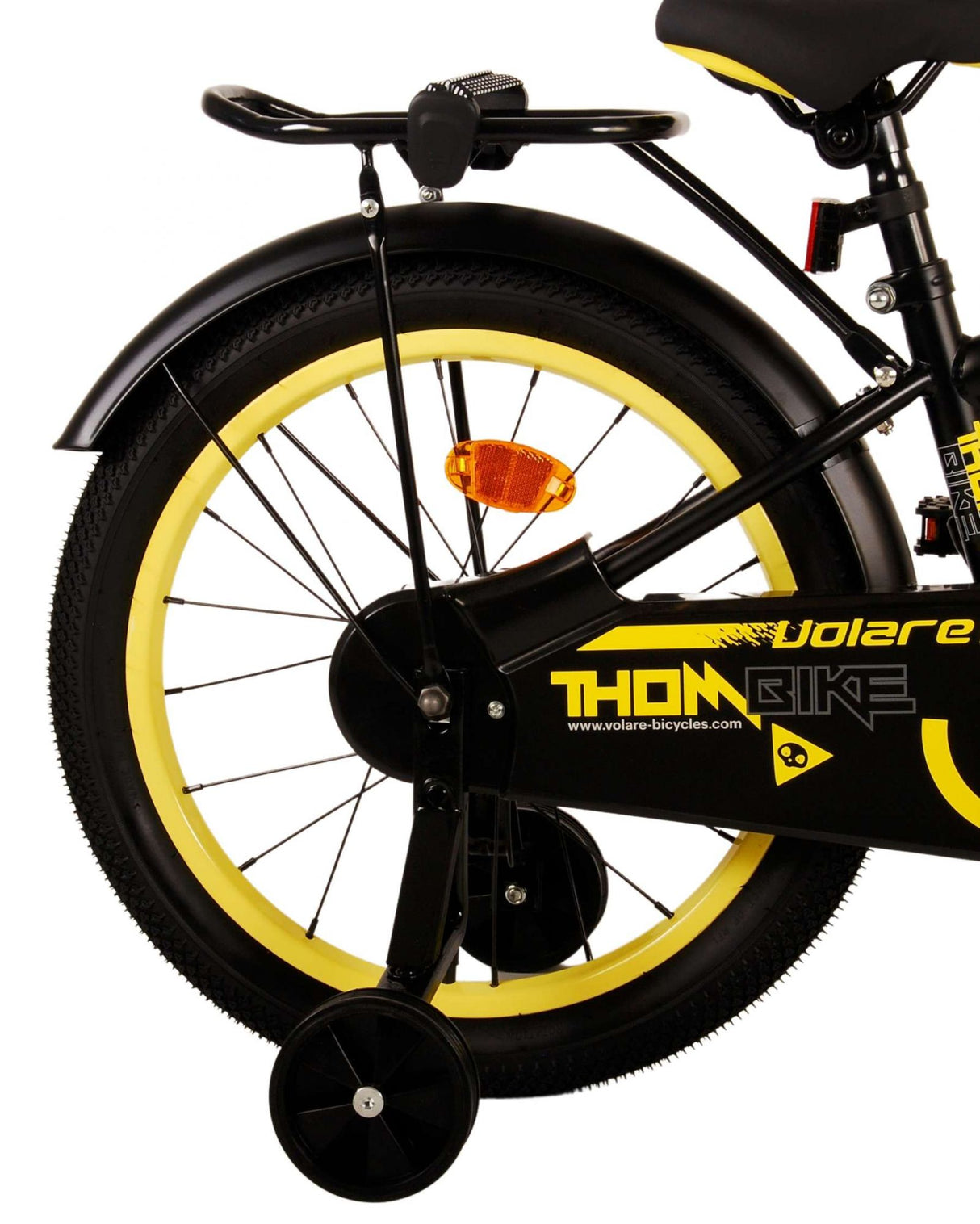 Volare Thombike Children's Bike Boys 18 pouces Black Jaune