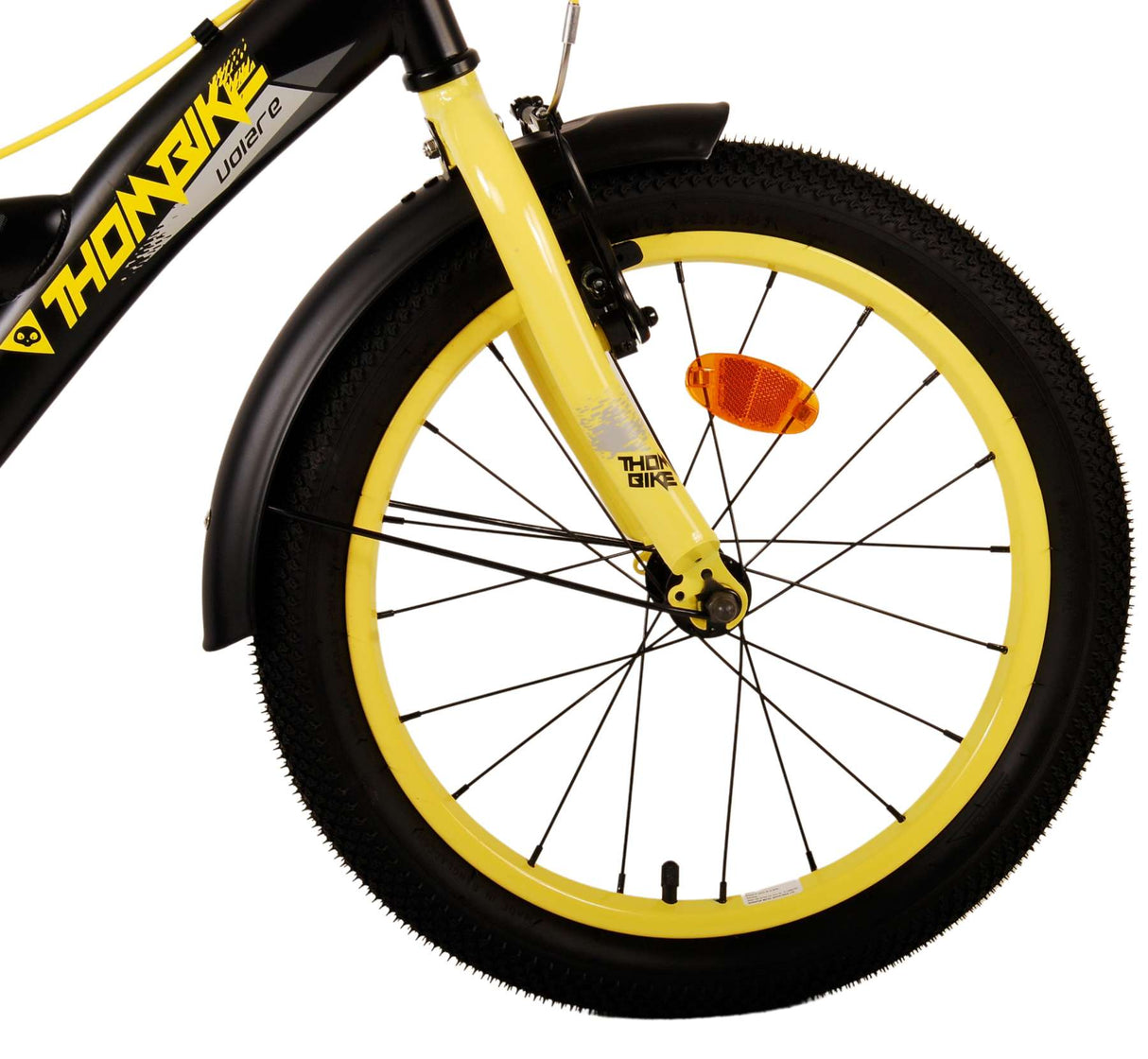Volare Thombike Children's Bike Boys 18 pouces Black jaune deux main freins