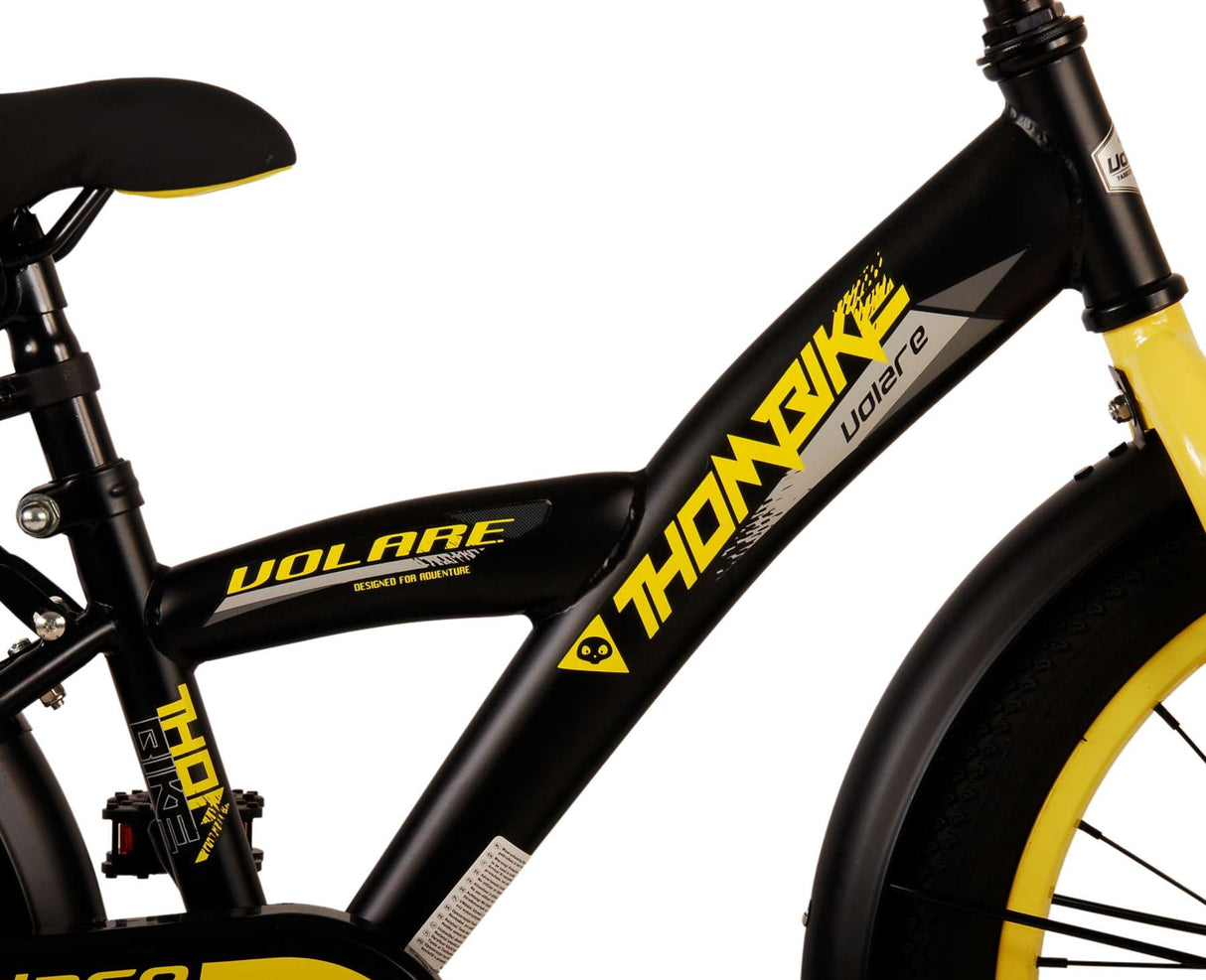 Volare Thombike Children's Bike Boys 18 pouces Black Jaune