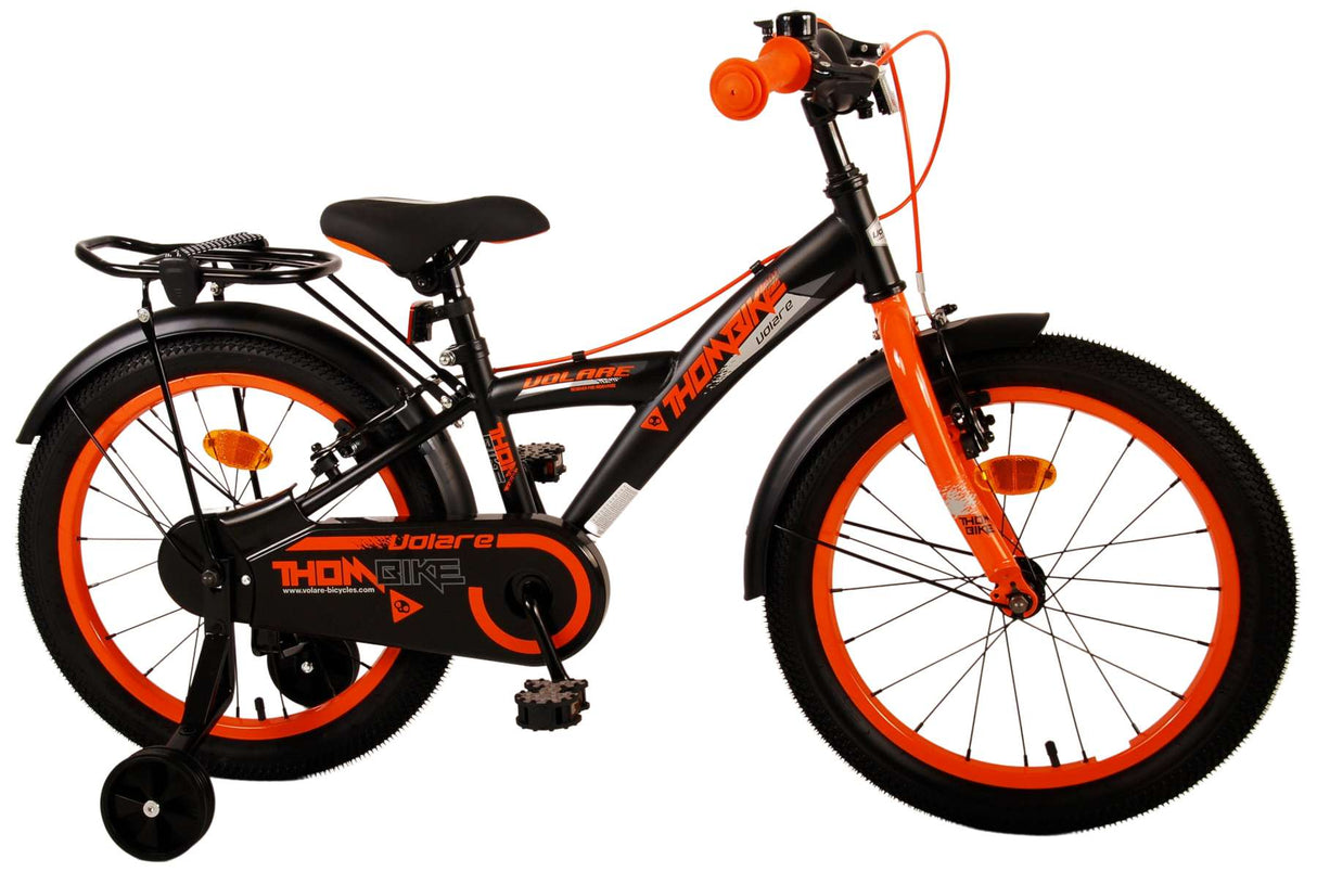 Volare Thombike Children's Bike Boys 18 pouces Black Orange Two Hand freins
