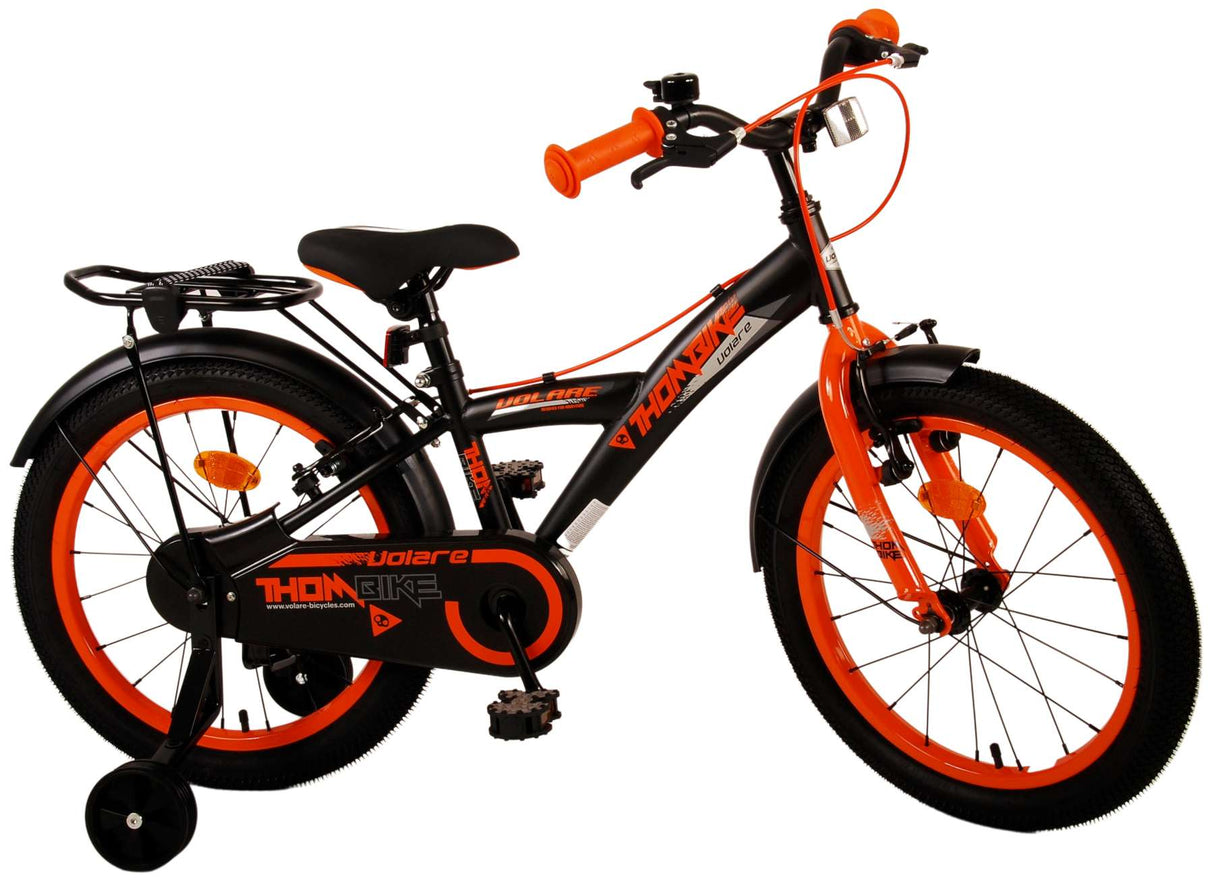 Volare Thombike Children's Bike Boys 18 pouces Black Orange Two Hand freins
