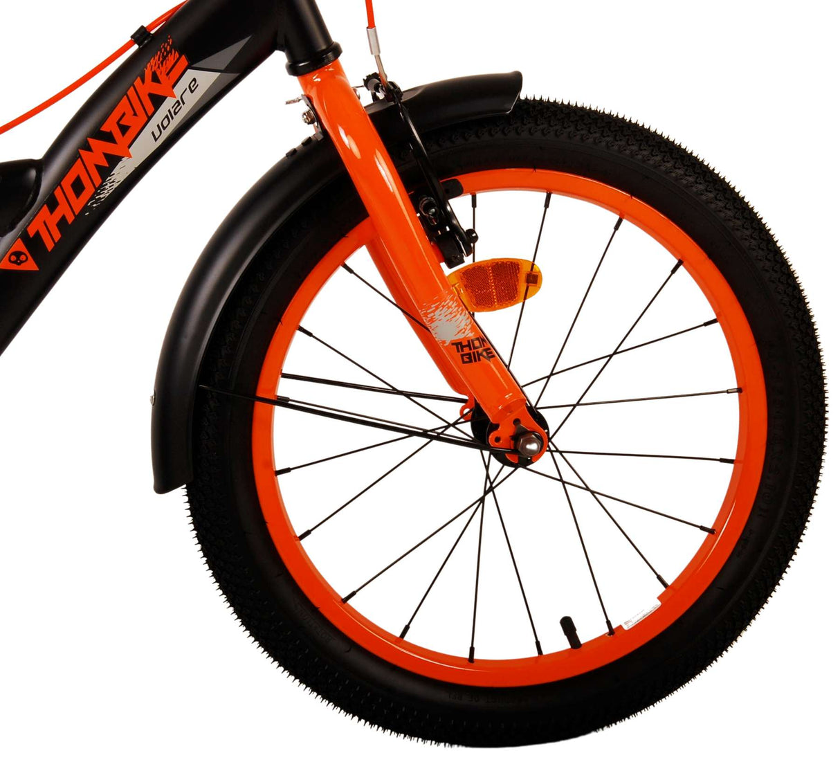 Volare Thombike Children's Bike Boys 18 pouces Black Orange Two Hand freins