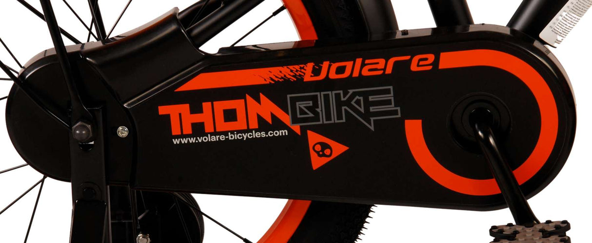 Volare Thombike Children's Bike Boys 18 pouces Black Orange Two Hand freins